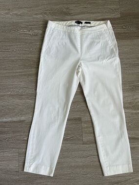 J Crew Martie White Tailored Dress Pants